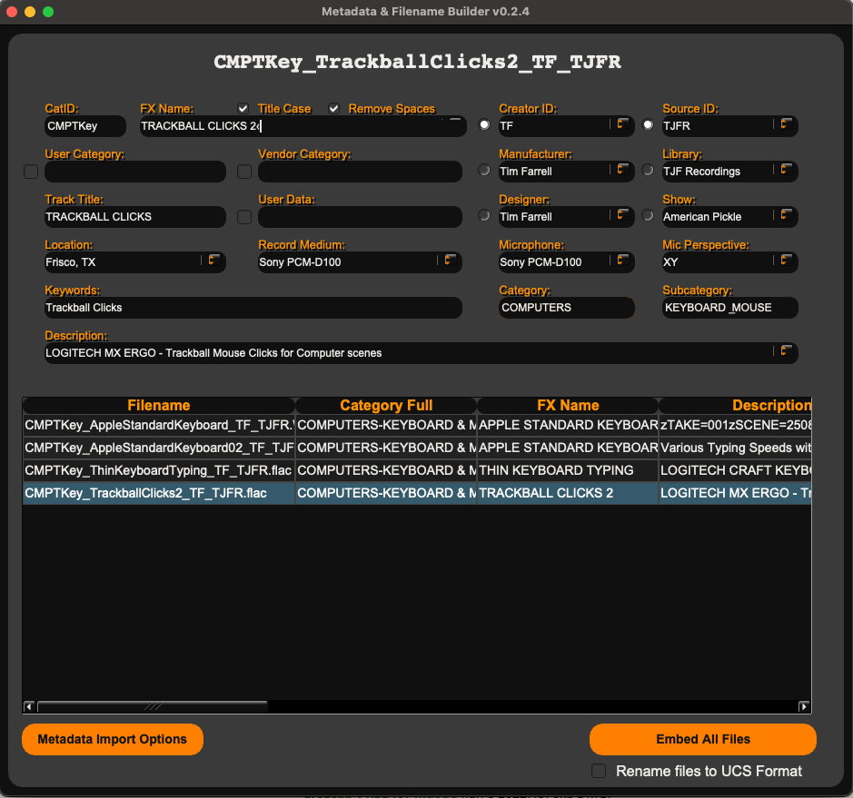EmbedaData Metadata Embedding Interface